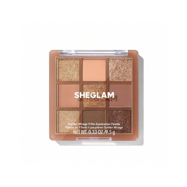پالت سایه چشم شگلم مدل گلدن میراژ ۹ رنگ | SHEGLAM 9 Pan Eyeshadow Palette – Golden Mirage (487)